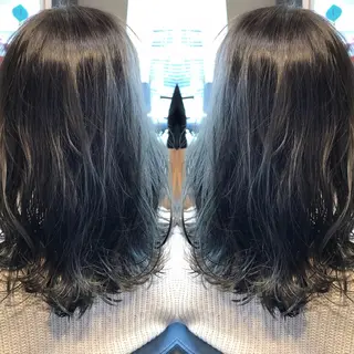 ミディアム カラー 大久保 隆蔵のヘアスタイル