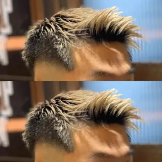 ショート カラー メンズ BINGO HAIR WORKS 【ビンゴヘアワークス】所属・🎱メンズフェード 特化HYOGA🎱のヘアスタイル