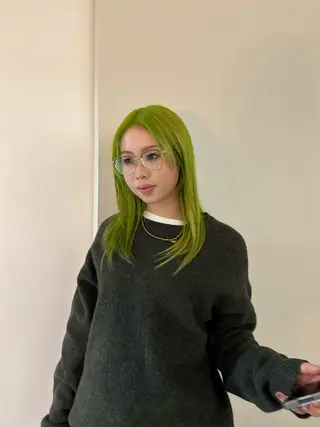 ミディアム カラー Chikashitsu所属・Ren /北堀江のヘアスタイル