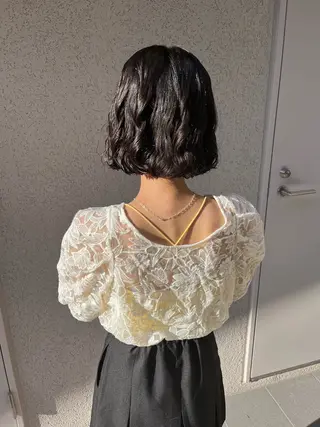 ミディアム パーマ ショートカット無料/ 小顔ショートのヘアスタイル