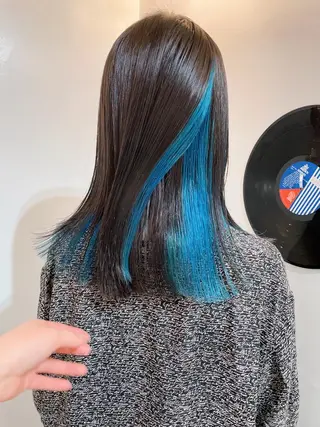 セミロング カラー パーマ ヘアアレンジ 💖美髪矯正💖 辻未侑のヘアスタイル