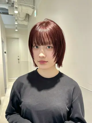 ショート カラー salowin梅田茶屋町north所属・くがれいじ 梅田/ショート/ボブのヘアスタイル