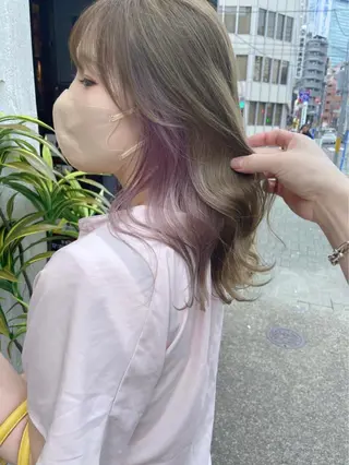 セミロング カラー 廣瀬双葉 トップスタイリストのヘアスタイル