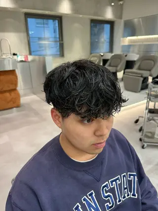 ショート パーマ メンズ fifth JINGUMAE所属・波巻きスパイラルパー マ/シャドウパーマ駿のヘアスタイル