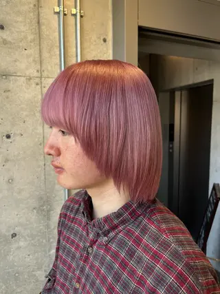 セミロング カラー メンズ 髪質改善・艶カラー・ ボブ・リクト💥のヘアスタイル