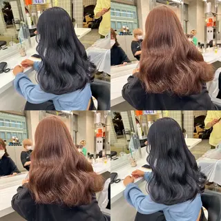 ロング まろっと艶感ブラウン ベージュ🤍まなかのヘアスタイル