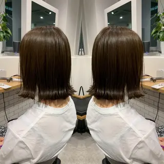 ミディアム カラー レイヤーカット/ 艶カラー/RYOMAのヘアスタイル