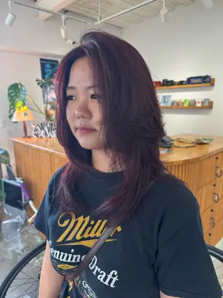 ミディアム カラー KOU×北谷× BY MY SIDEのヘアスタイル