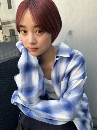 ショート HOODS hair salon所属・透明感カラー🌿ボブ ✨飛田　ケイのヘアスタイル