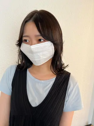 ミディアム 名駅/艶韓国風ヘア miyabiのヘアスタイル