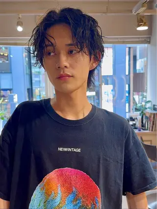 ミディアム メンズ 横浜/メンズカット/ 志賀菜妃のヘアスタイル