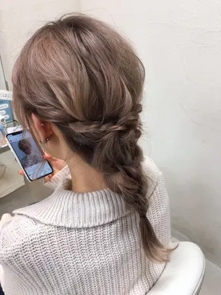 ミディアム ヘアアレンジ 阿部 美咲のヘアスタイル