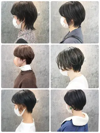 ショート 所渉/韓国レイヤー /ウルフカットのヘアスタイル