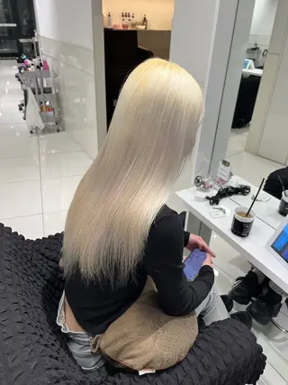 ロング カラー りおな/エクステ /ミルクティーカラーのヘアスタイル