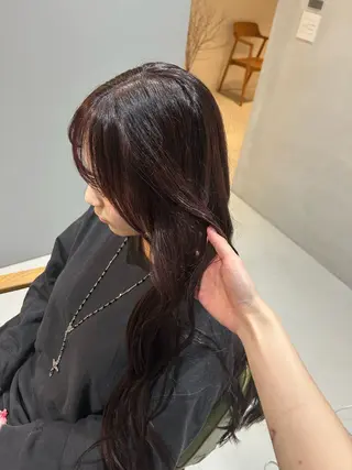 ロング カラー ハイトーン/艶髪/ 暗髪/韓国/sanaのヘアスタイル