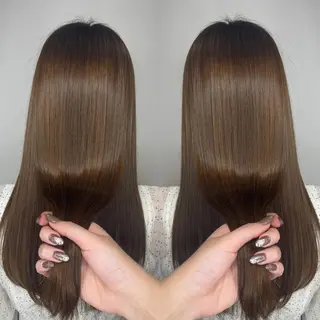 ロング カラー &chaLme   心斎橋所属・emi/髪質改善/ 韓国風/艶カラーのヘアスタイル