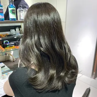 セミロング カラー ヘアアレンジ ブリーチなしカラー /ベージュ/安形翔のヘアスタイル