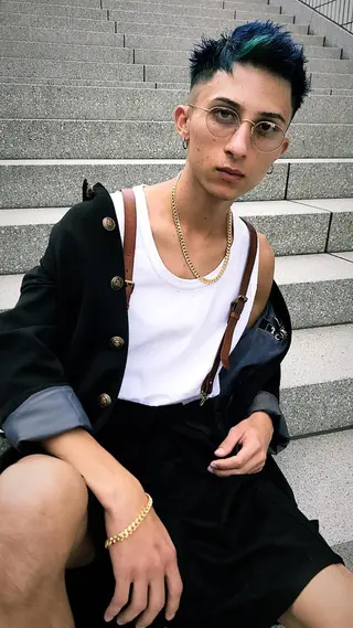 ショート カラー パーマ メンズ 平内 賢人のヘアスタイル