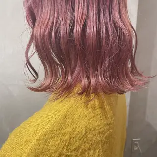 ミディアム カラー 梅田美容室 山崎海波のヘアスタイル