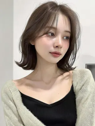 ミディアム 青木 りおのヘアスタイル