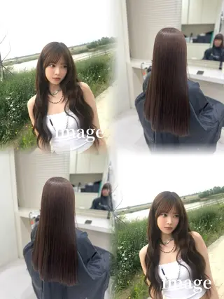 ロング カラー 🤍韓国大人っぽ ベージュMAI🤍のヘアスタイル