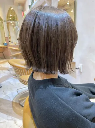 ショート ブリーチなしダブル カラー縮毛矯正　下野のヘアスタイル