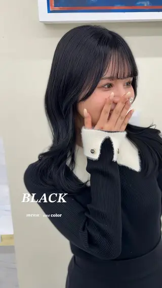 セミロング カラー ワンホン×髪質改善 つのーか🩶‪🫧のヘアスタイル