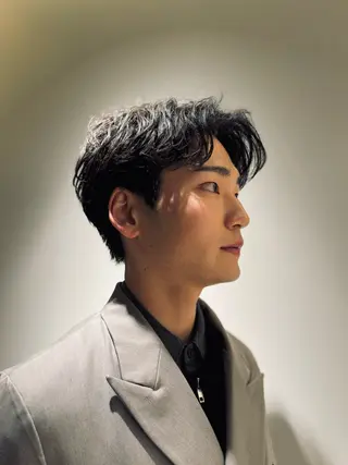 パーマ メンズ スパイキーショート 大人パーマ 丸山のヘアスタイル