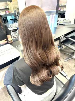 ロング カラー ブリーチなし ダブルカラー/ゆなのヘアスタイル