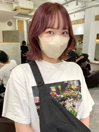 ショート カラー 森貴裕/ベージュ/ パーマ/オリーブのヘアスタイル