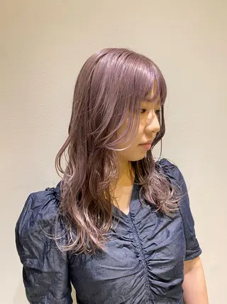 セミロング SARA古賀店 かすみ🐬🩵のヘアスタイル