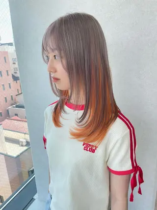 ミディアム カラー 🌼ベージュ/暖色 🌼すずのヘアスタイル