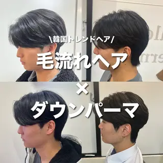 ショート パーマ メンズ 韓国風メンズ/毛流れ ヘアなら須田龍世のヘアスタイル