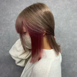 ミディアム カラー 🌟ハイトーン/ボブ /RYOJU🌟のヘアスタイル