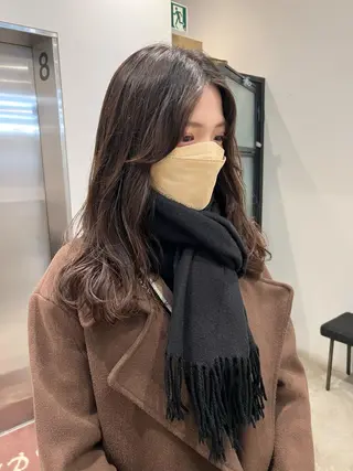 セミロング パーマ 吉川 陽菜のヘアスタイル