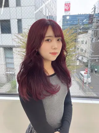 ロング カラー エフェクトブリーチ／ レイヤーカット／翔のヘアスタイル