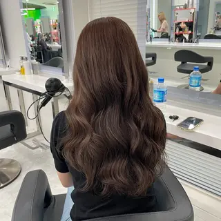 セミロング カラー 大人っぽ♡上品な暖色 ♡ブリーチなし♡のヘアスタイル