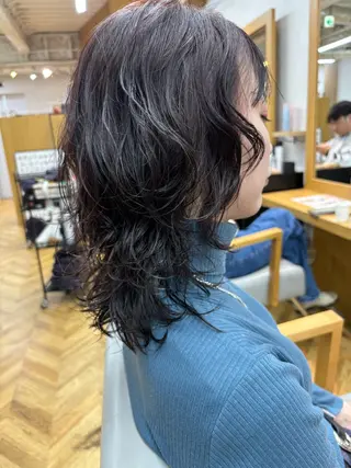 ミディアム パーマ ボブ/ミディアム 親しみやすさ/さくらのヘアスタイル