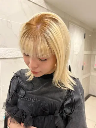 ミディアム カラー Haru/THREE …by velvetのヘアスタイル