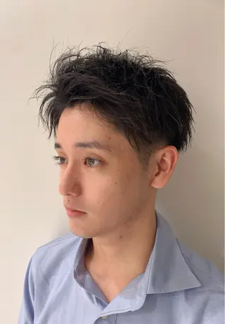 ショート パーマ メンズ [渋谷美容師] 玲弥のヘアスタイル