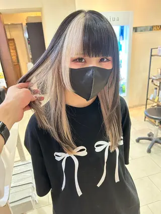 セミロング カラー 甲斐 司のヘアスタイル