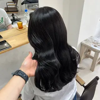 セミロング カラー emma所属・RINA 韓国ヘア/半個室のヘアスタイル