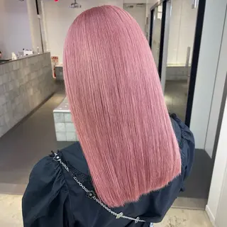 セミロング カラー ヘアアレンジ 🌷韓国淡色ブリーチ 特化／りの🪽のヘアスタイル