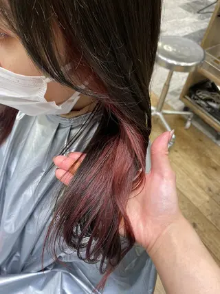 セミロング カラー 顔周り/くびれヘア 韓国ヘア💕風間るなのヘアスタイル