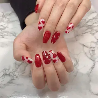 ネイル はな💎ネイル ワンホン、長さ出しのネイルデザイン