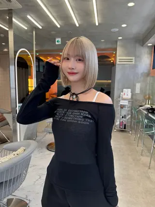 ミディアム カラー Lond strada 心斎橋所属・🍀小川大輔🍀 ボブ/ブリーチ🥇のヘアスタイル