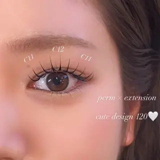 マツエク・マツパ Le'a first JURI🩶のマツエク・マツパデザイン