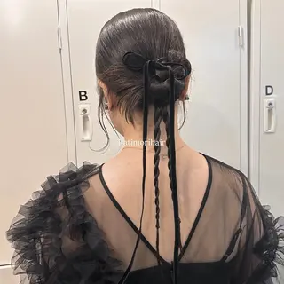 セミロング カラー ヘアアレンジ makoto / 韓国風ヘア🎀🪄︎のヘアスタイル