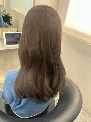 セミロング カラー ヘアアレンジ fumika🎀 ベージュのヘアスタイル