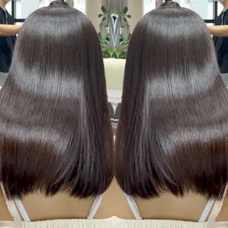 セミロング カラー 山本 優音のヘアスタイル